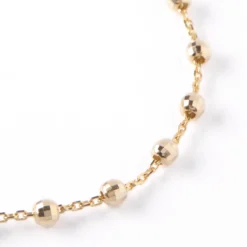 Adjustable Bead Station Bracelet, 14K Yellow Gold