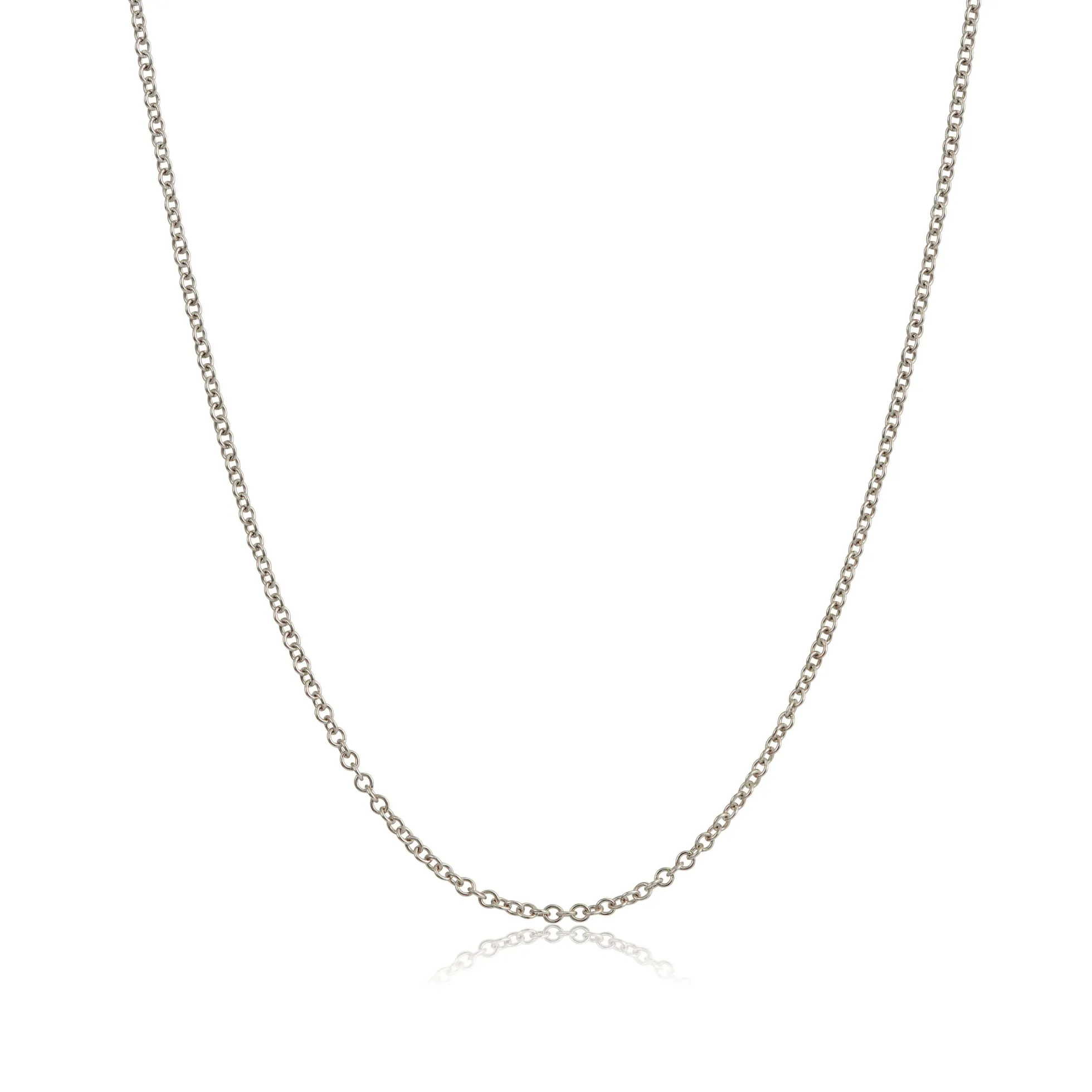Adjustable Rolo Chain Necklace 18K, 18"