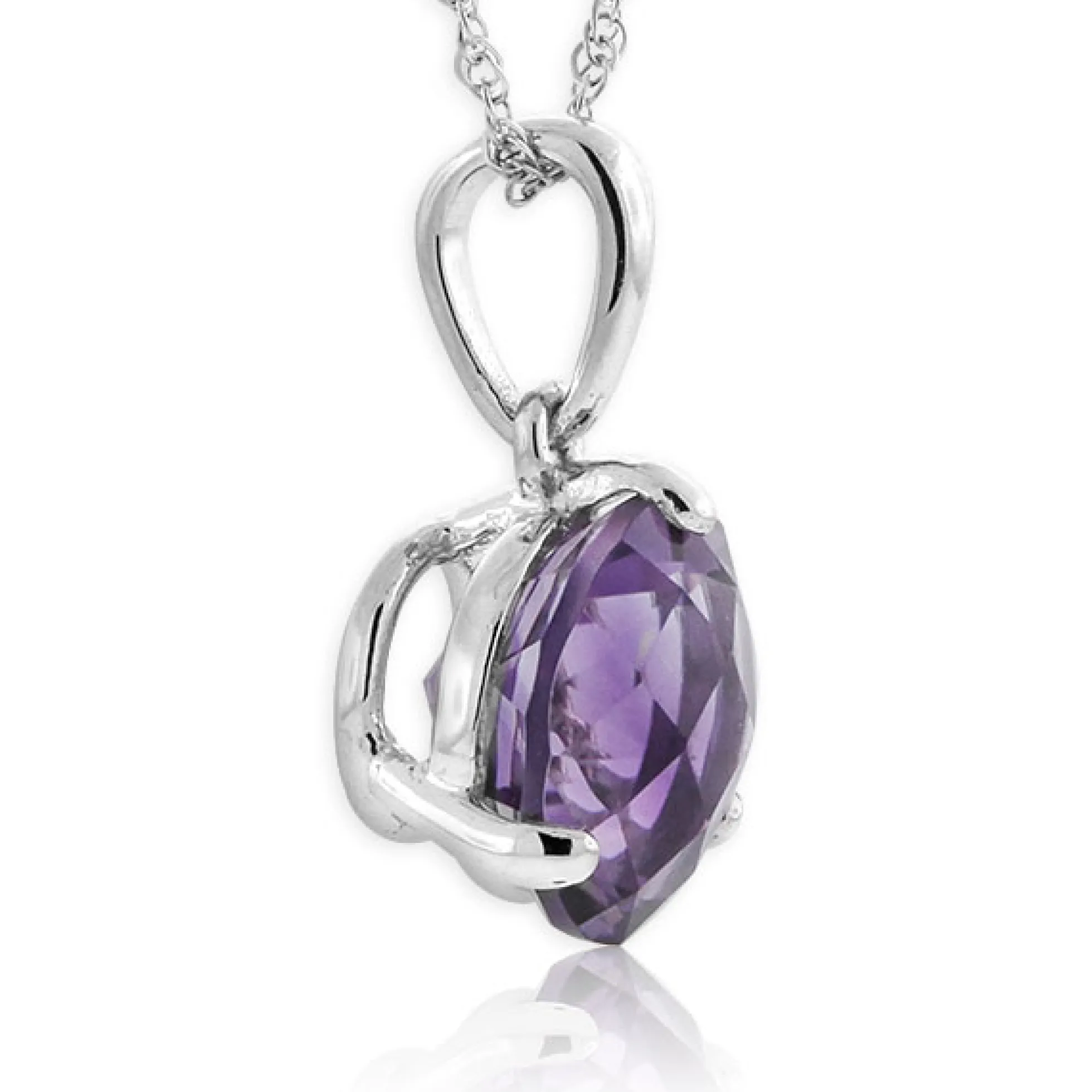Amethyst Pendant 14K
