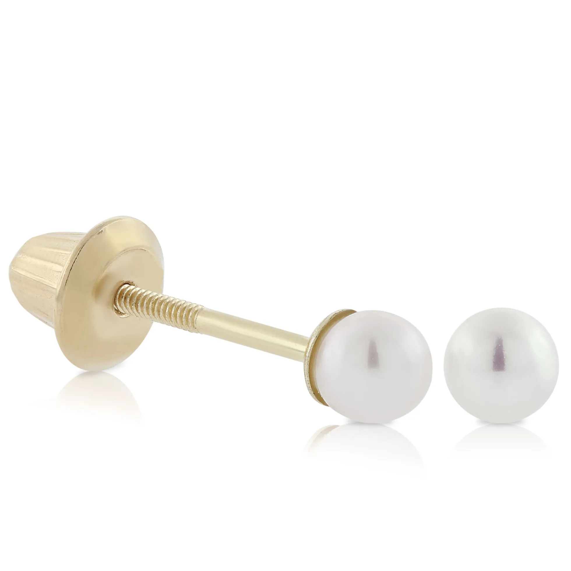 Baby Cultured Pearl Earrings 14K