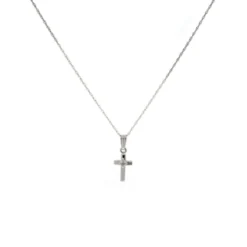 Baby Diamond Cross Pendant 14K