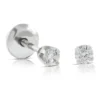 Baby Diamond Earrings 14K