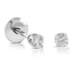 Baby Diamond Earrings 14K