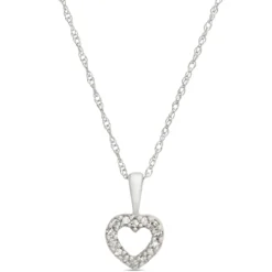Baby Diamond Heart Necklace 14K