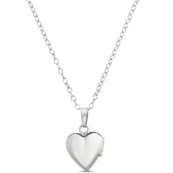 Baby Heart Diamond Locket in Sterling Silver