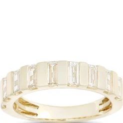 Baguette Diamond Band, 1 Carat Total Weight, 14K Yellow Gold