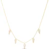 Baguette Diamond Station Necklace, ⅔ Total Carat Weight, 14K Two Tone Gold
