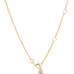 Baguette Rainbow Sapphire Necklace, 14K Yellow Gold
