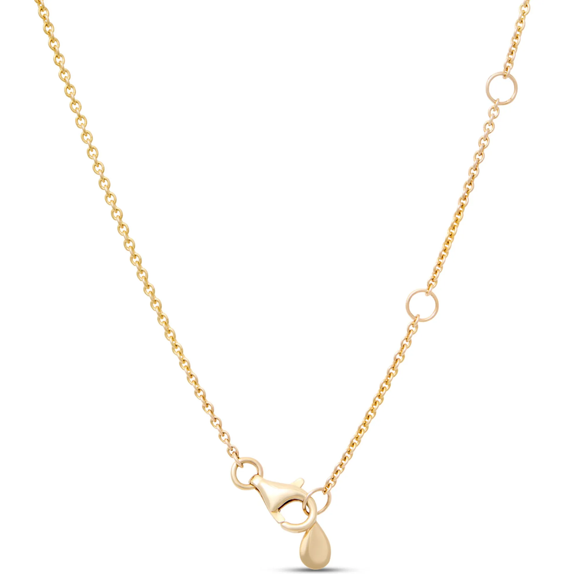 Baguette Rainbow Sapphire Necklace, 14K Yellow Gold