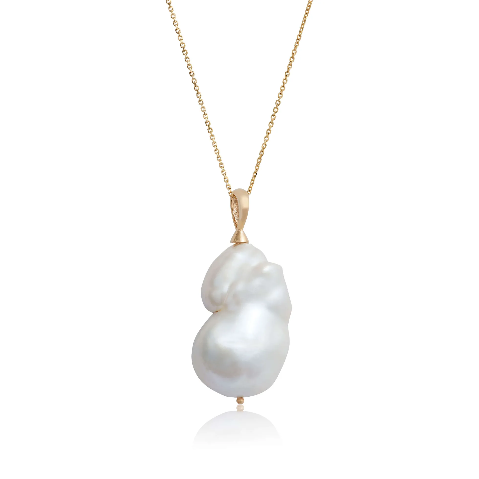 Baroque Freshwater Cultured Pearl Necklace 14K, 24"