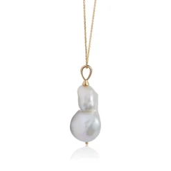 Baroque Freshwater Cultured Pearl Necklace 14K, 24"