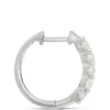 Bar Set Diamond Hoops, 14K White Gold