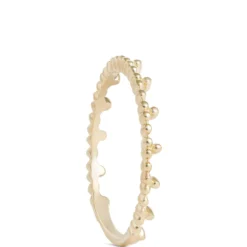 Beaded Band with Offset Beads, 14K Yellow Gold