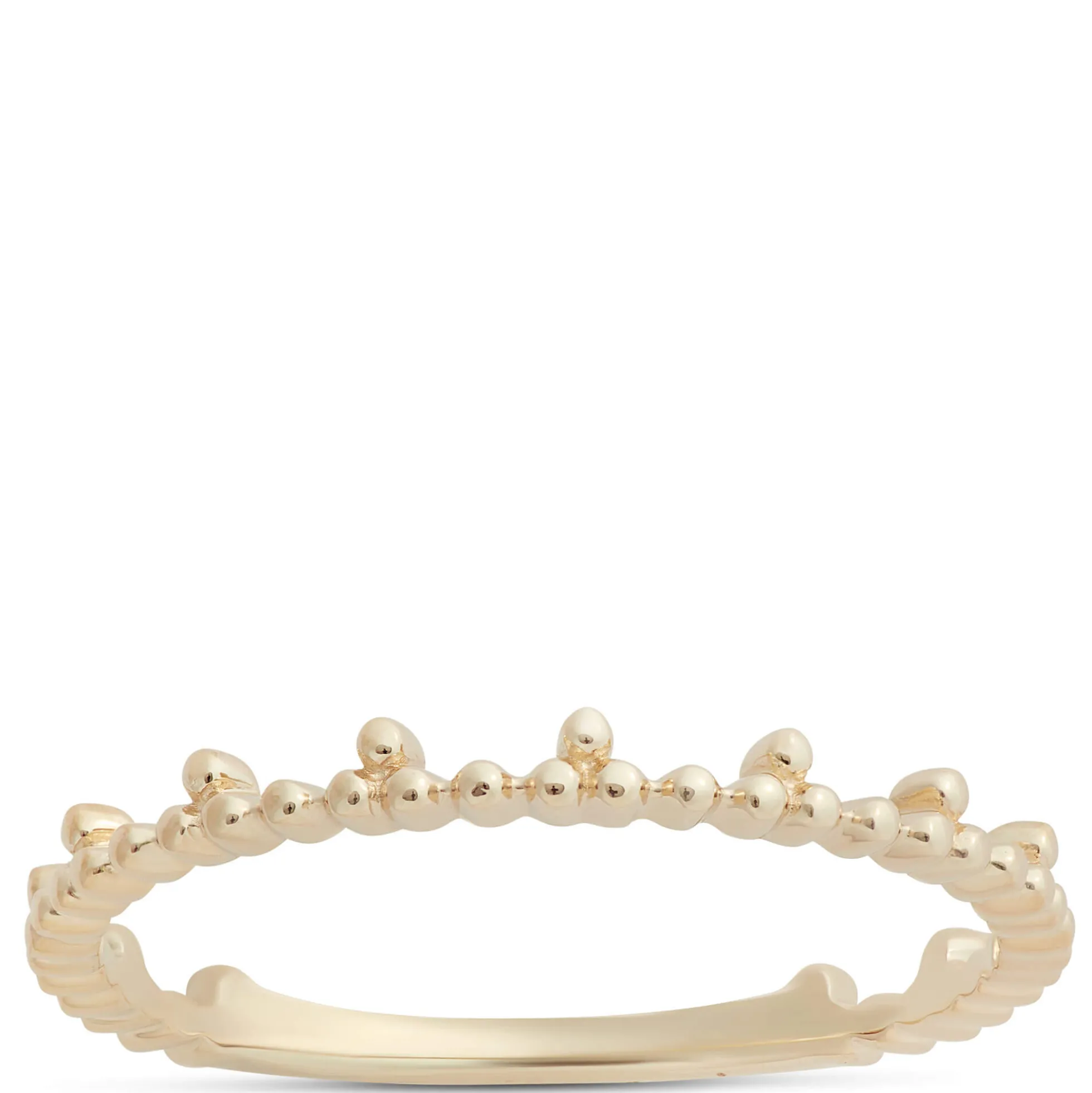 Beaded Band with Offset Beads, 14K Yellow Gold