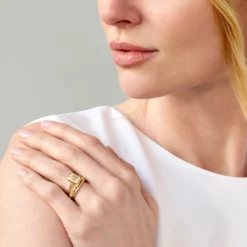 Bella Ponte Bridal Band, 1/10 Total Carat Weight, 14K Yellow Gold