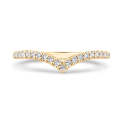 Bella Ponte Chevron Diamond Band, 14K Yellow Gold