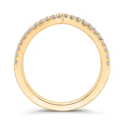 Bella Ponte Chevron Diamond Band, 14K Yellow Gold