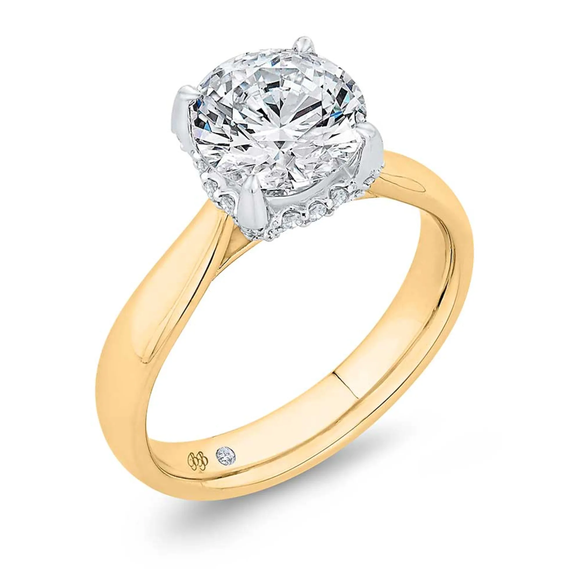 Bella Ponte Diamond Engagement Ring Setting in Platinum & 14K