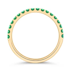 Bella Ponte Emerald Tiger Band, 14K Yellow Gold