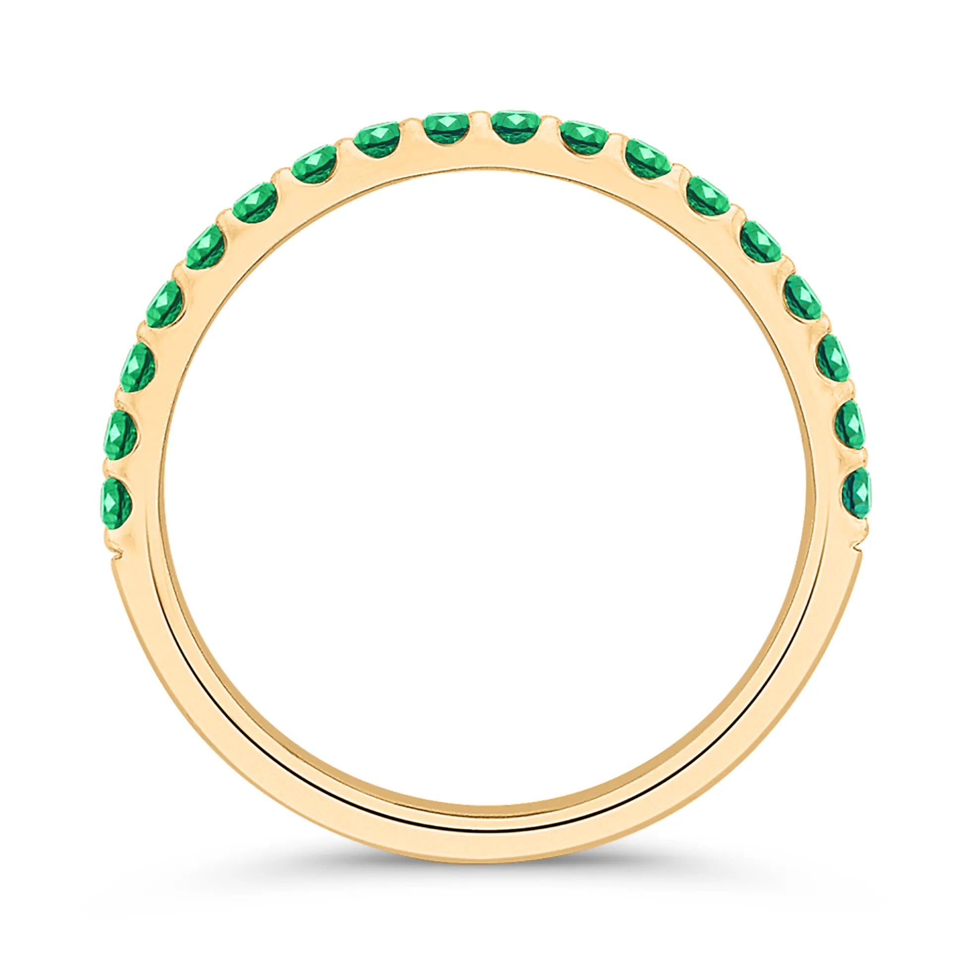 Bella Ponte Emerald Tiger Band, 14K Yellow Gold
