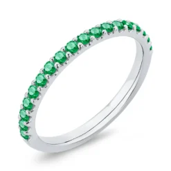 Bella Ponte Emerald Tiger Band, 14K White Gold