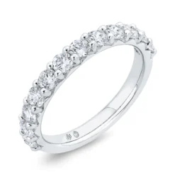 Bella Ponte French Pave Diamond and Platinum Bridal Ring, 1 ctw