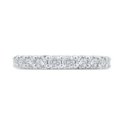 Bella Ponte French Pave Diamond and Platinum Bridal Ring, 1 ctw