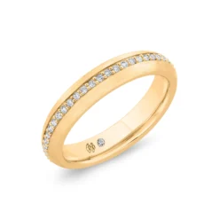 Bella Ponte Polished Knife Edge Diamond Bridal Ring, 14K Yellow Gold