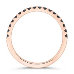 Bella Ponte Rose Gold Black Diamond Band 14K