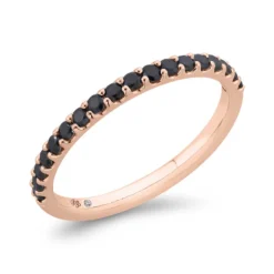Bella Ponte Rose Gold Black Diamond Band 14K