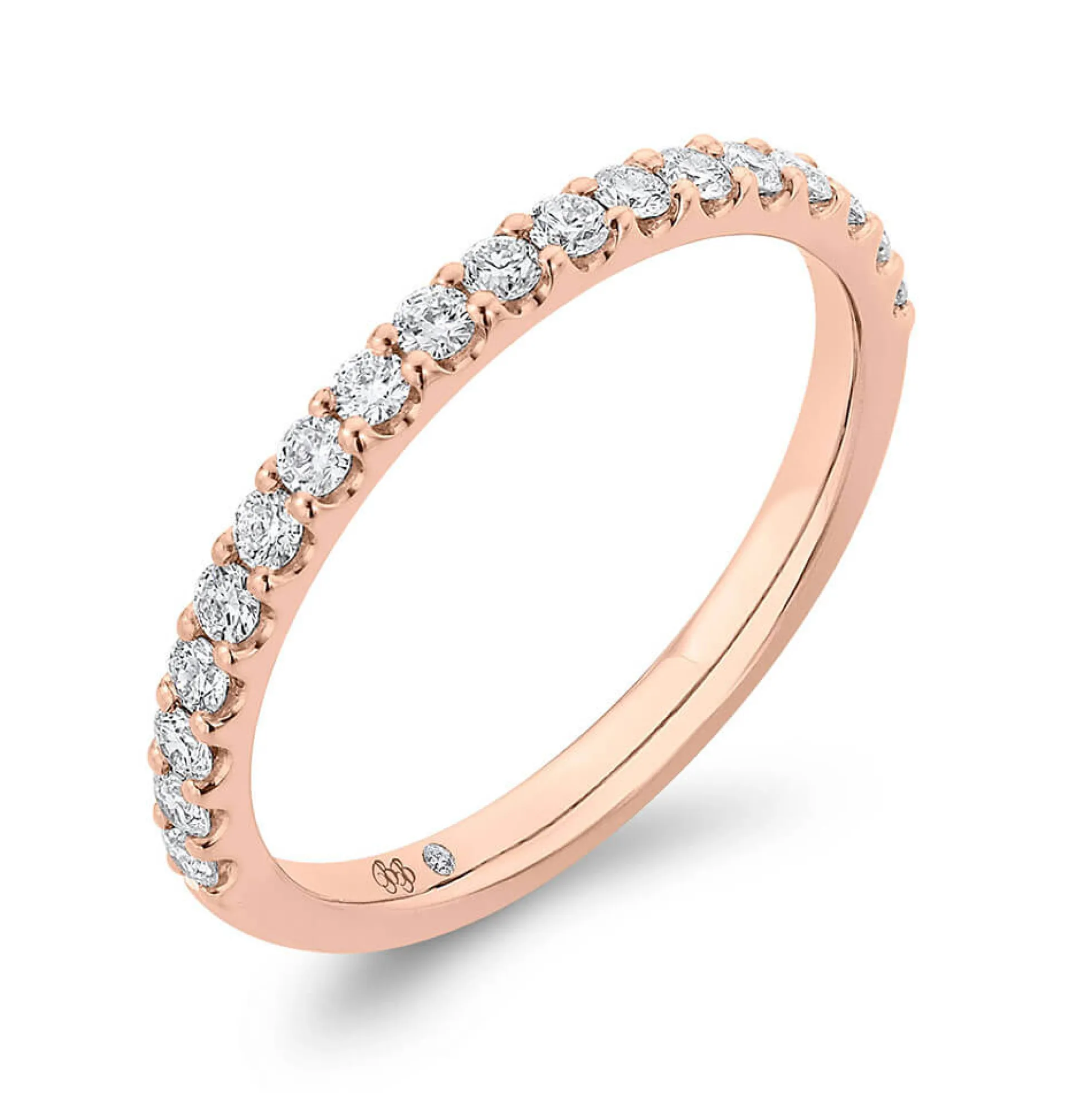 Bella Ponte Rose Gold Diamond Band 14K, 1/4