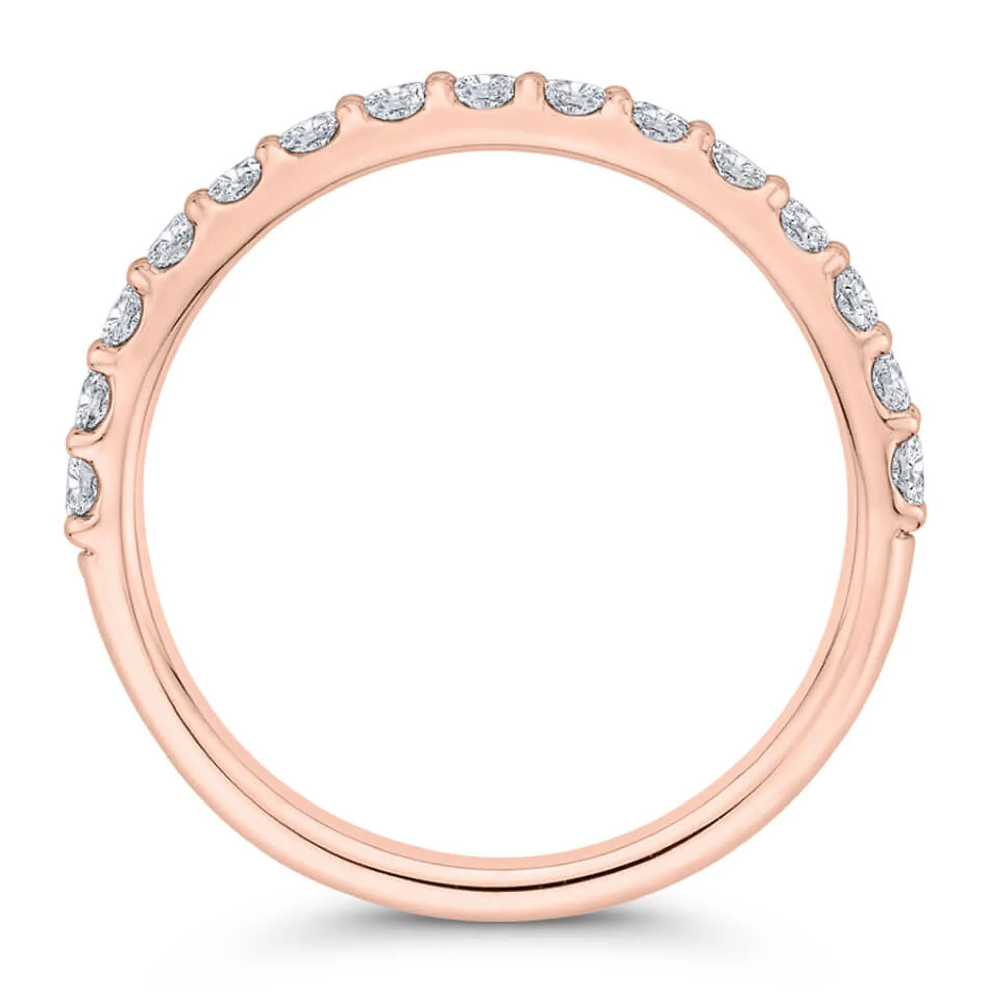 Bella Ponte Rose Gold Diamond Band 14K, 1/2 ctw.