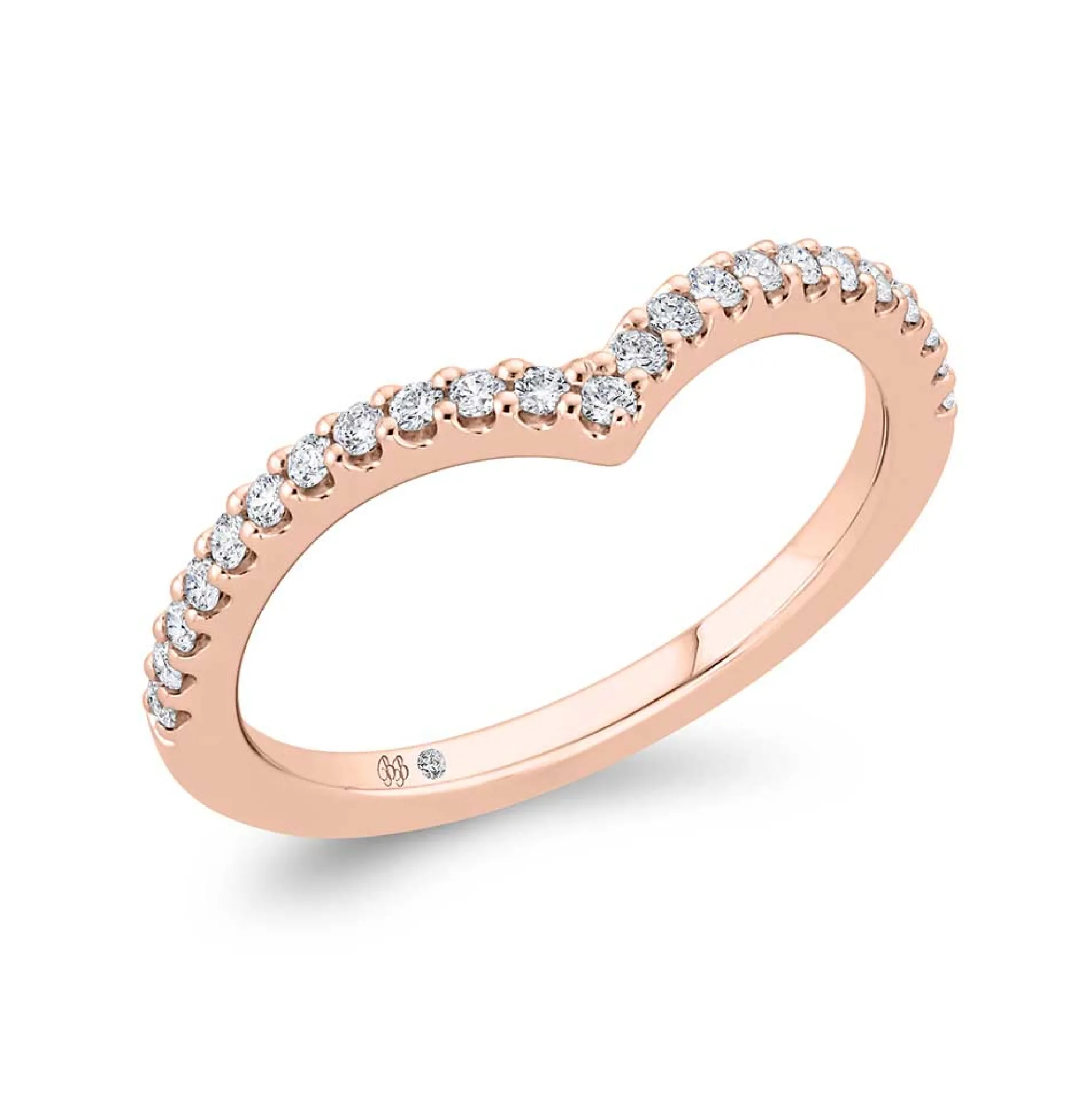 Bella Ponte Rose Gold Diamond Band 14K