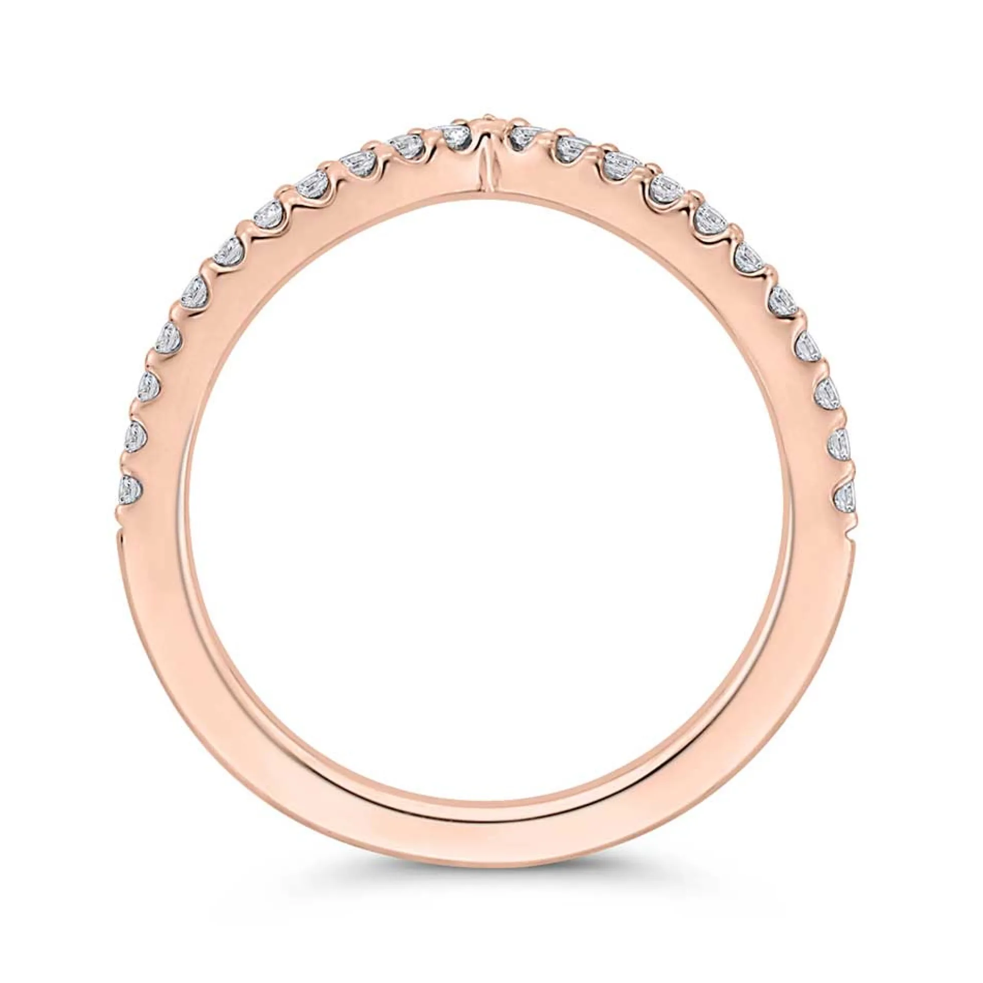 Bella Ponte Rose Gold Diamond Band 14K