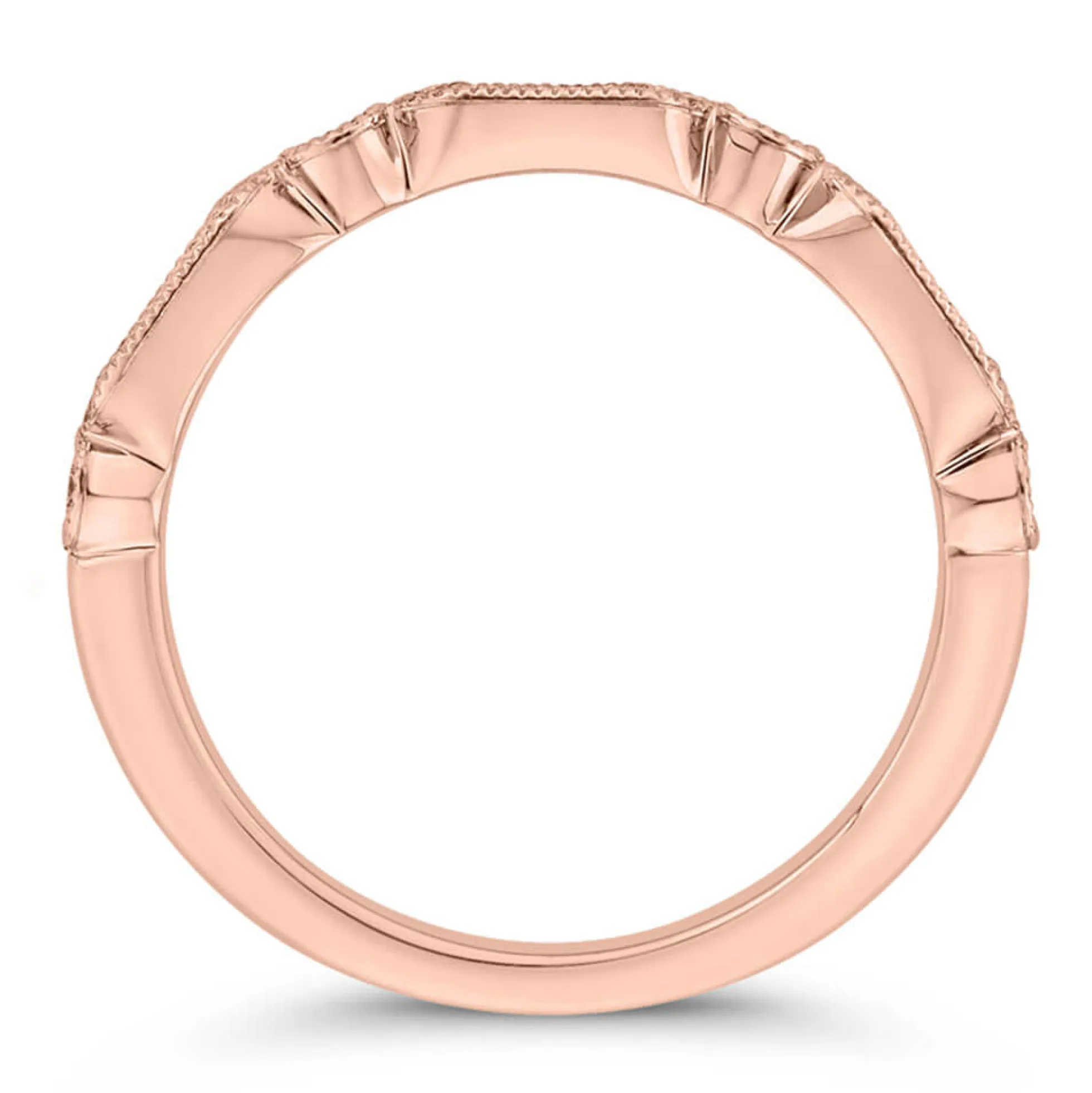 Bella Ponte Rose Gold Diamond Band 14K