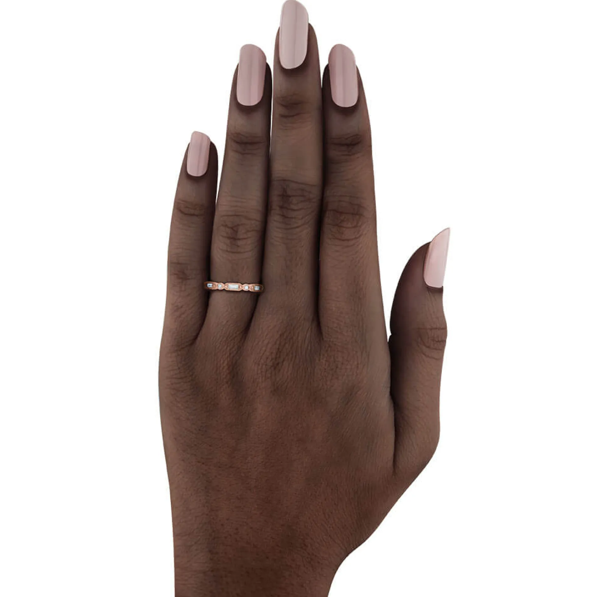 Bella Ponte Rose Gold Diamond Band 14K