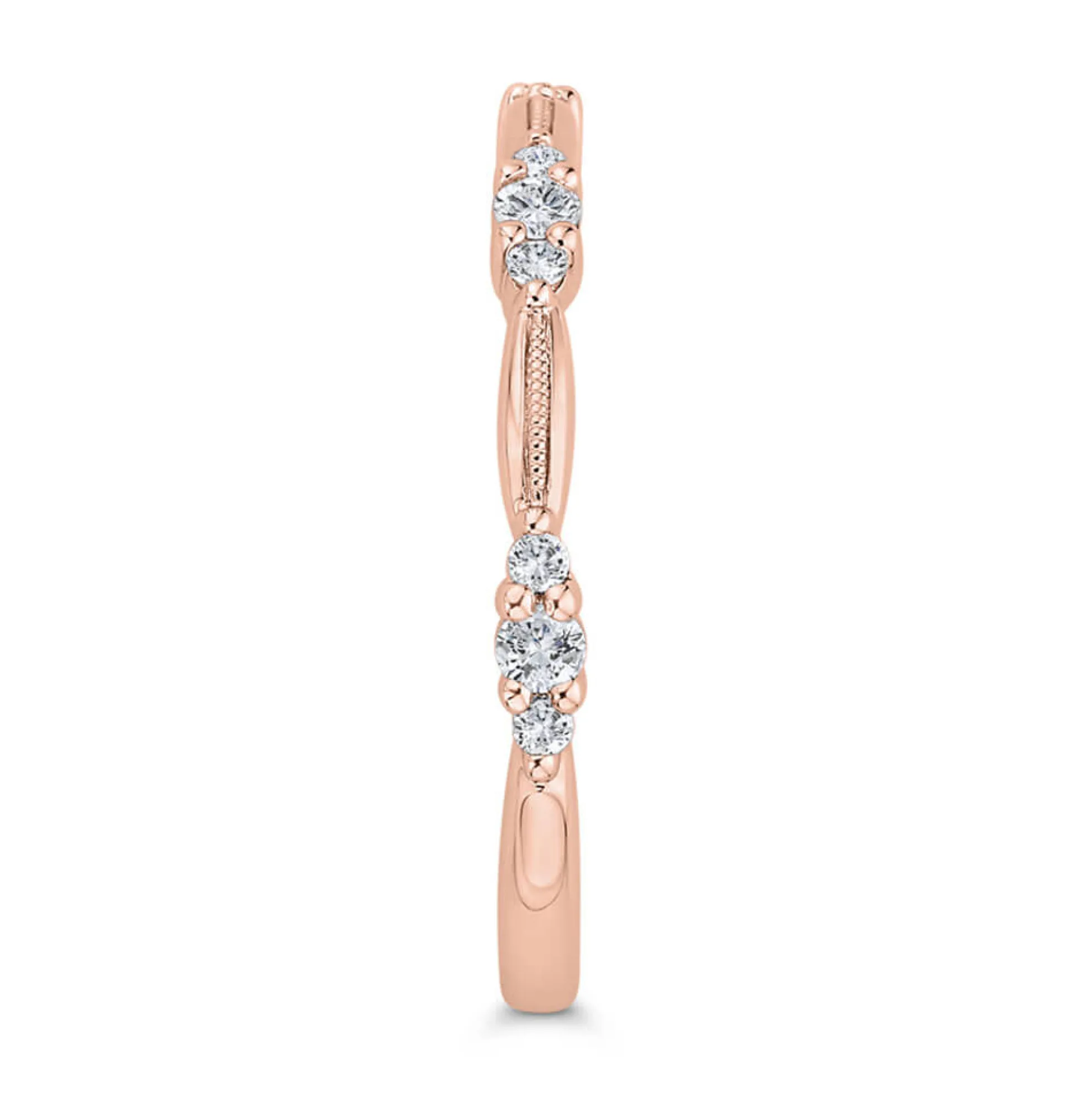 Bella Ponte Rose Gold Diamond Band 14K