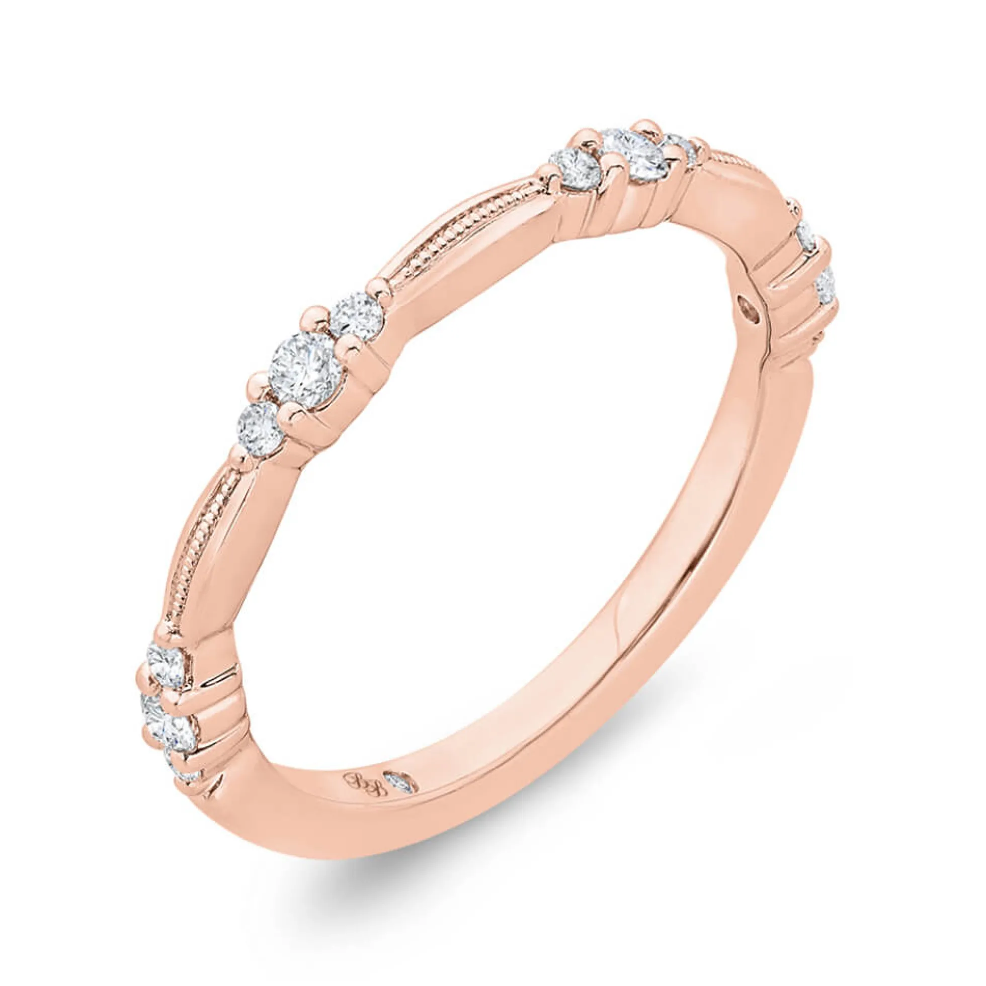 Bella Ponte Rose Gold Diamond Band 14K