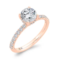 Bella Ponte Rose Gold Engagement Ring Setting 14K