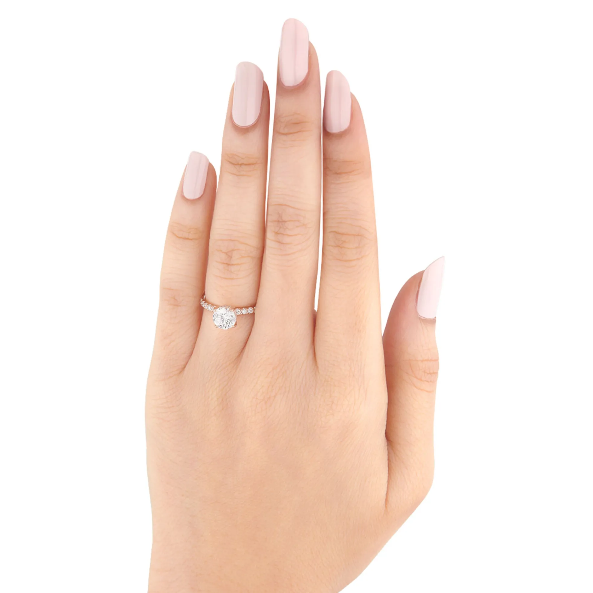 Bella Ponte Rose Gold Engagement Ring Setting 14K