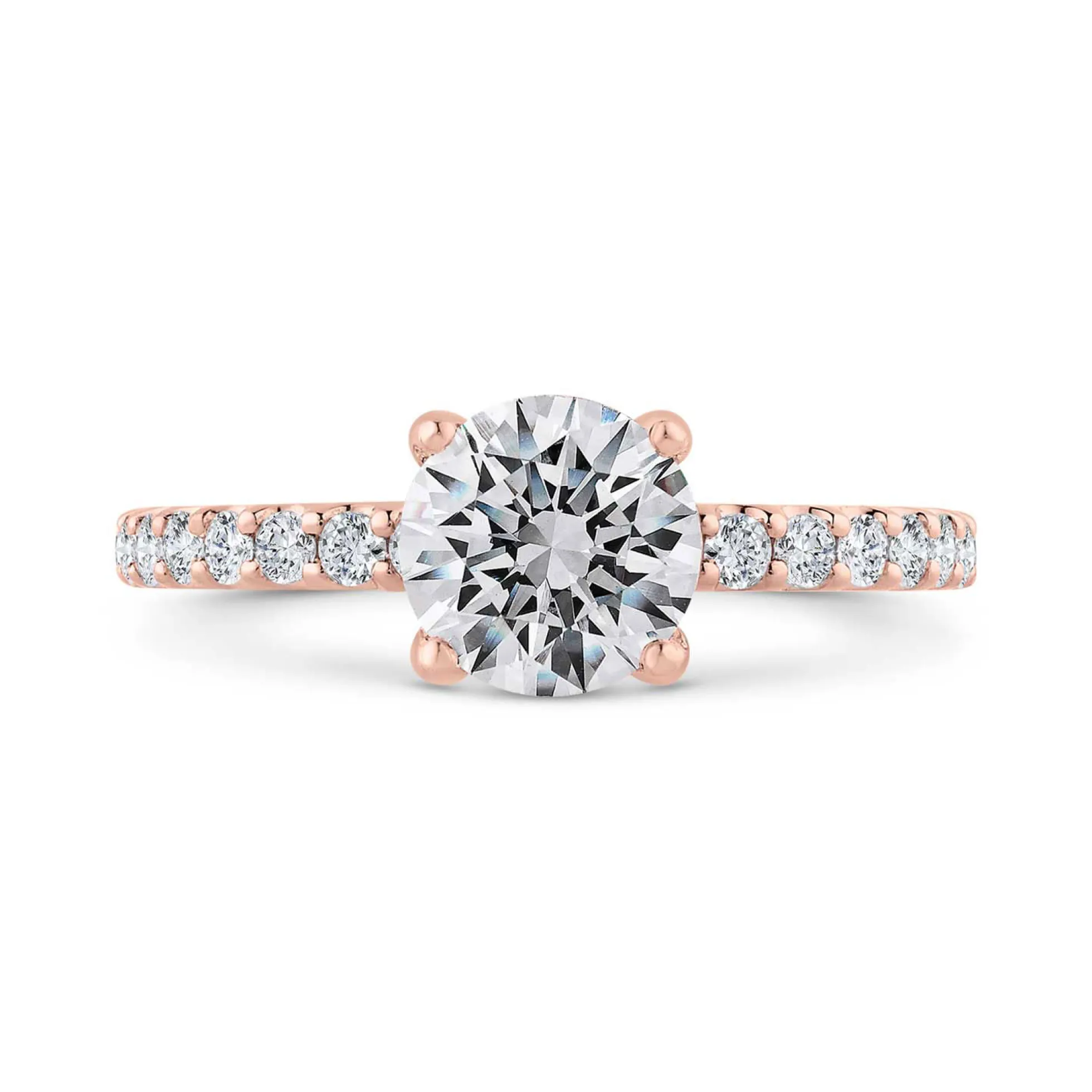 Bella Ponte Rose Gold Engagement Ring Setting 14K