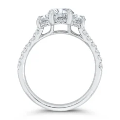 Bella Ponte 3-Stone Emerald Cut Diamond Engagement Ring, 14K White Gold
