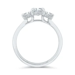 Bella Ponte 3-Stone Oval Cut Diamond Engagement Ring in Platinum