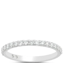 Bella Ponte Tiger Set Anniversary Band, 14K White Gold