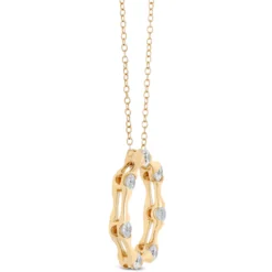 Ben Bridge Signature Circle Diamond Pendant Necklace, 18K Yellow Gold