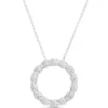 Ben Bridge Signature Circle Pendant Diamond and Platinum Necklace