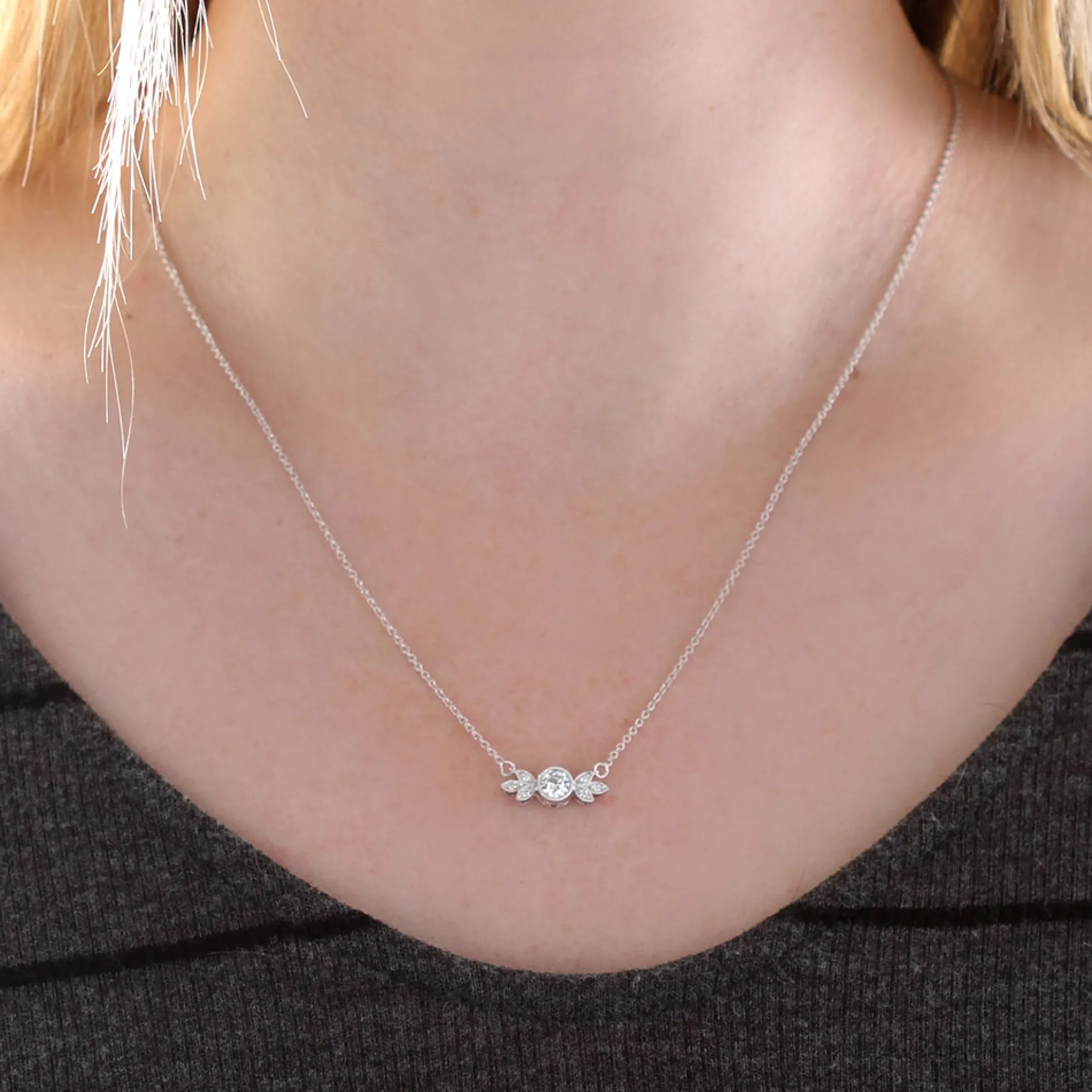 Ben Bridge Signature Diamond Bezel Set Diamond Necklace 18K