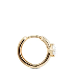 Ben Bridge Signature Diamond Solitaire Hoop Earrings, 18K Yellow Gold