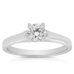 Ben Bridge Signature Diamond Engagement 18K White Gold Ring
