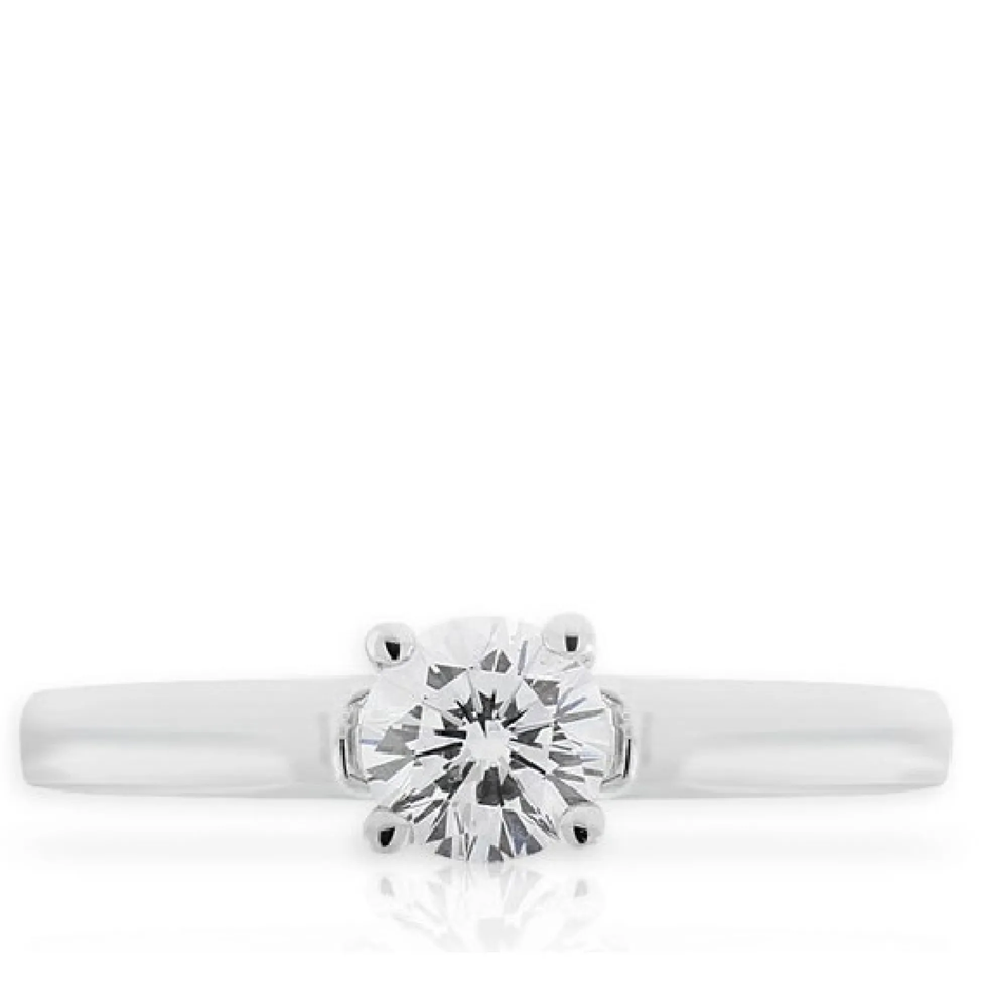 Ben Bridge Signature Diamond Engagement 18K White Gold Ring